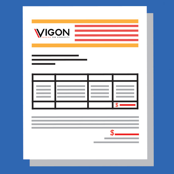 Send Vigon an invoice with an included toll processing fee and cost of raw materials due to our direct supply